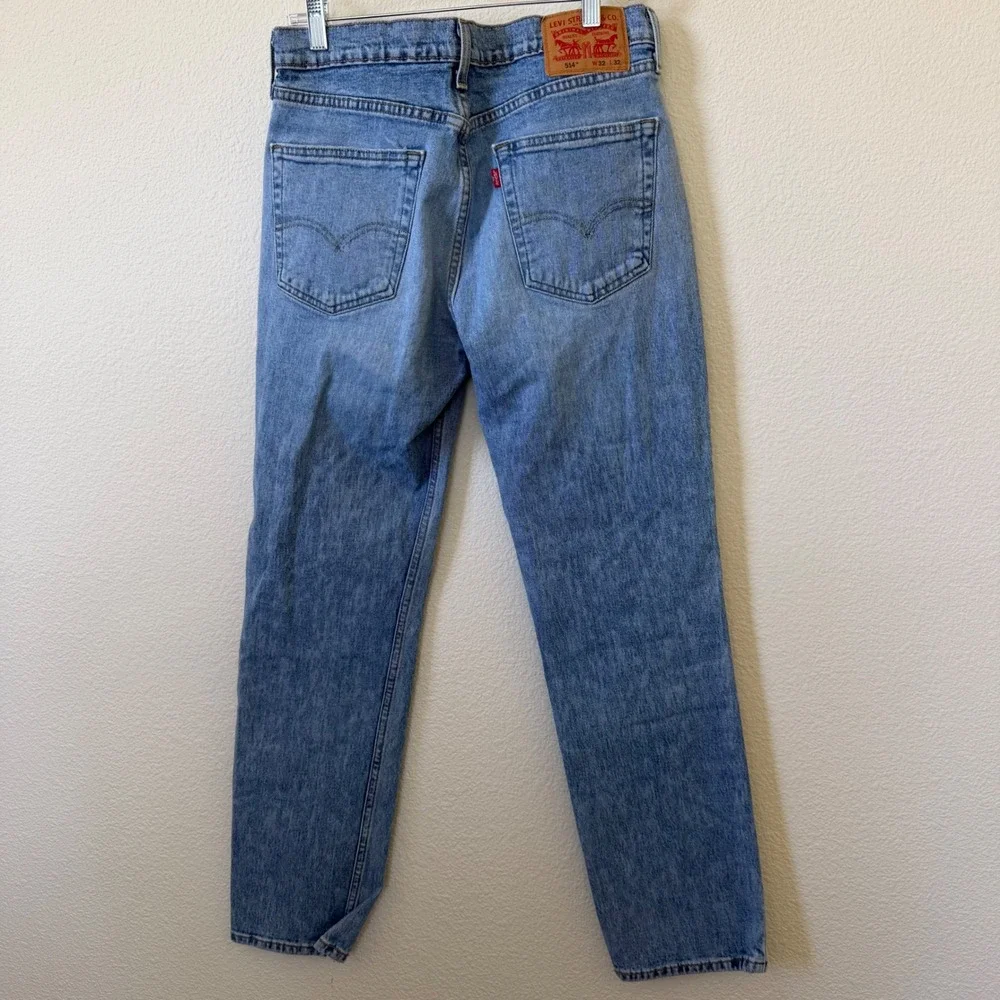 Levis 514 Straight Fit Jeans Mens 32x32 Blue Denim Stretch Cotton Blend 1673‎